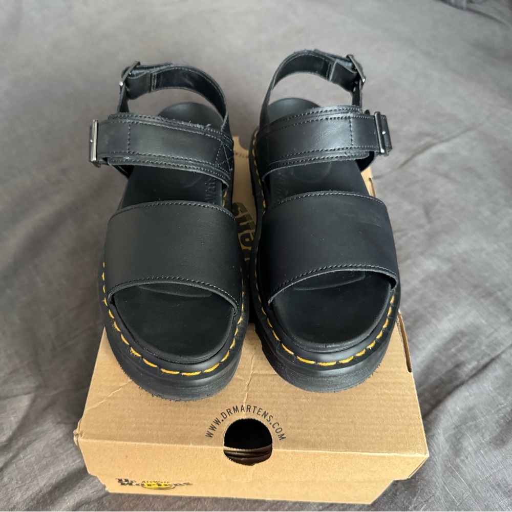 Dr. Martens Voss Black Leather Sandals - Picture 2 of 5